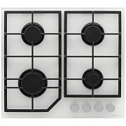 Поверхность газовая KRONA NEBEL 60 WH (Белое стекло / 4 конфорки / (2/2/2,9/1кВт) / чугун. реш. / электроподжиг / газ контроль)