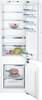 Холодильник встраиваемый Bosch KIS87AFE0 (Serie6 / Объем - 272 л / Высота - 177,2 см / Жесткое крепление фасадов / Low Frost / VitaFresh / FreshSense) Белый