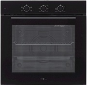 Духовой шкаф KRONA ELEMENT 60 BL/BL (78 л / до 260 °C / Чёрное стекло / Традиционная очистка / Гриль / Рельефные направляющие / А)