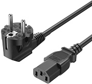 Кабель питания CEE 7/7 - IEC 320 C13 Vention (Евровилка угловая Schuko->C13, 3*0.75mm2, CCA, черный, 1.8м)