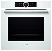 Духовой шкаф Bosch HBG634BW1 (Serie8 / белый / EcoClean Direct / TFT-дисплей / SoftMove / 4D-HotAir) Белый