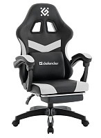 Игровое кресло Defender Runa PRO чёрный/белый 