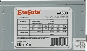 Блок питания ExeGate  500W AA500 ATX (без сетевого шнура в комплекте), 8cm fan, 24p, 4p, 2SATA, IDE EX256711RUS 