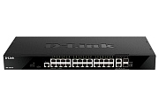 Коммутатор D-LINK DGS-1520-28 Управляемый L3 стекируемый коммутатор с 24 портами 10/100/1000Base-T, 2 портами 10GBase-T и 2 портами 10GBase-X SFP+ 