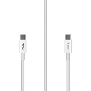 Кабель TFN TypeC - TypeC, нейлон, 2м. Цвет:белый (TFN-CUSBCC2MTPWH) Белый