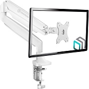 Крепление для монитора ONKRON G100 белый, для 13"-32", наклон 90°, нагрузка до 9 кг, расстояние до стола 0-605 мм Белый