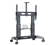 Мобильная стойка для ТВ ONKRON TS2821 чёрный, для 70"-110", нагрузка до 145 кг, регулировка высоты - 1315 - 1765 мм