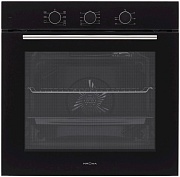 Духовой шкаф KRONA ELEMENT plus 60 BL (78 л / до 260 °C / Чёрное стекло / Традиционная очистка / Гриль / Рельефные направляющие / А)