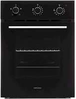 Духовой шкаф KRONA BREVE 45 BL (Узкий, 45 см / 47,5 л / до 260 °C / Чёрное стекло / Боковые направляющие / Гриль / А)