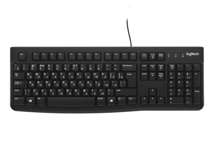 Клавиатура Logitech K120 (USB,waterproof, low profile) 920-002506