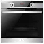 Духовой шкаф Hansa BOEIS694097 (77 л / до 280 °C / Чёрный+нерж. сталь / Aqualytic / SoftSteam / Гриль / Телескоп. направляющие (x1) / А)