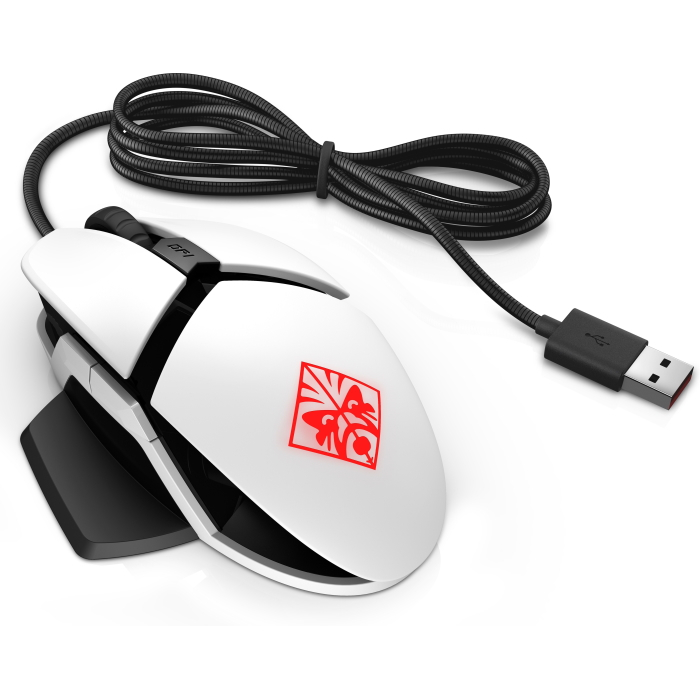 Игровая мышь HP OMEN Reactor White  / 400-16000dpi / 6 кнопок / программируемая / подсветка (7ZF19AA)