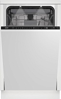 Машина посудомоечная встраиваемая 45 см Beko BDIS38120Q (11 комплектов / 3 полки / расход воды - 8,7 л / Луч на полу / Внутренняя подсветка / А++)