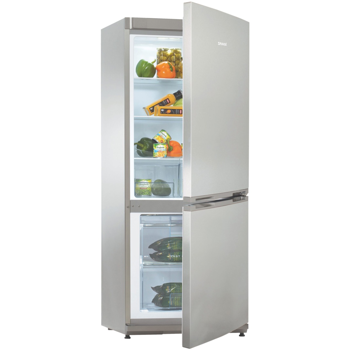 Холодильник Snaige RF27SM-P0CB2E0 (Ice Logic / Объем - 244 л / Высота - 150см / А++ / Серебристый)
