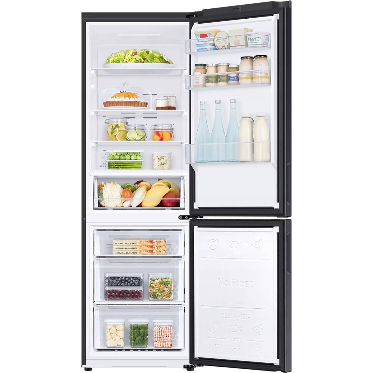Холодильник Samsung RB33B610FBN (Объем - 344 л / Высота - 185,3 см / A+ / Чёрный / NoFrost / Space Max / All Around Cooling / Digital Inverter)