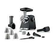 Мясорубка Bosch MFWS640B (2100 Вт/ 3,5 кг/мин/ корпус - пластик/ реверс/ 6 насадок / чёрный) 