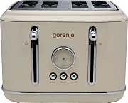 Тостер Gorenje T2300CLIN (1150 Вт/ тостов - 4/ подогрев, размораживание, поддон для крошек/ бежевый)