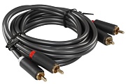 Кабель UGREEN AV104 (10517) 2RCA Male to 2RCA Male. Длина: 1,5м. Цвет: черный Чёрный