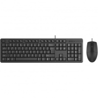 Комплект клавиатура+мышь проводная A4Tech KR-3330S, silent Черный матовый