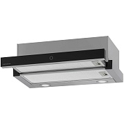 Вытяжка телескопическая KRONA KAMILLA T SENSOR 600 Inox (740 м³/ч / 65 Вт / LED освещение 2x1,5 Вт / ширина - 59,7 см / нерж. сталь + черный / металл)