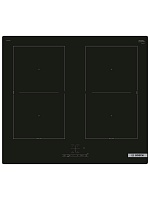 Поверхность индукционная Bosch PVQ61RBB5E (Serie6 / Чёрная стеклокерамика / 4 конфорки / QuickStart /PowerBoost /ReStart/ CombiZone /Таймер / 7,4 кВт)