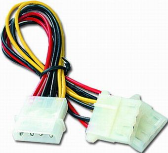 Кабель питания Molex - Molex (x2) ExeGate EX-CC-PSU-1, вилка - розетка, длина - 0.15 метра