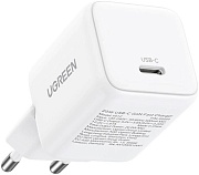 Сетевое зарядное устройство Ugreen X512, (Type-C/3A/20W/PD/QC), белый (55554)