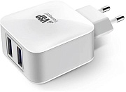 Сетевое зарядное устройство Borasco, (2*USB/2,1A), Белое