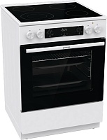 Плита электрическая Gorenje GECS6C70WC (Advanced / Белый / духовка - 71 л / 4 конфорки (2200/1200/1200/1800Вт) / AquaClean / Мощность - 9,701 кВт) Белый