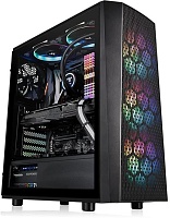 Корпус Thermaltake Versa J24 TG RGB /Black,3 Fan 120mm RGB incl, 3*3.5/2,5, 2 x 2.5”,2*USB3 CA-1L7-00M1WN-01