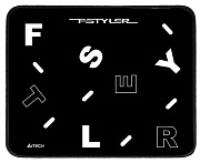 Коврик для мыши A4TECH FStyler FP25 черный/белый  250х200х2мм 