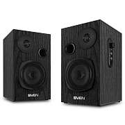 Колонки 2.0 SVEN SPS-585 / 20W / Питание - USB / Аудиовыход на наушники / чёрный / Корпус - дерево (MDF)  Чёрный
