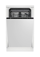 Машина посудомоечная встраиваемая 45 см Beko BDIS35162Q (11 комплектов / 3 полки / расход воды - 8,7 л / Луч на полу / А) Белый