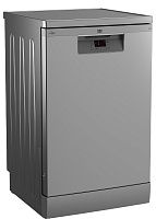 Машина посудомоечная отдельностоящая 60 см Beko BDFN15421S (14 комплектов / 2 полки / Расход воды - 12,9 л / Серебристый) Серебристый