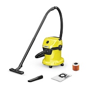 Пылесос Karcher WD 3 V-15/4/20 1.628-104.0 (1000Вт, мусоросборник 15л, желтый) 