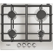 DSP Поверхность газовая Whirlpool TGML 660 IX (Нерж.сталь / 4 конфорки / Чугунные решетки / Электроподжиг / Газ контроль) 