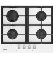 Поверхность газовая Hotpoint HG 61F/WH (Белое стекло /чугун. решетки /4 конфорки(1,75/1,0/1,75/2,9 кВт) / газконтр. / электропод.)