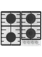 Поверхность газовая Gorenje GT642AXW (Advanced / белое стекло / чугунные решетки / BigSurface)