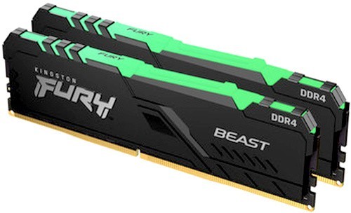 Память DDR4 32GB (2x16Gb KIT) 3200Mhz Kingston FURY Beast RGB KF432C16BB2AK2/32