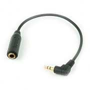 Переходник 2.5mm jack - 3.5mm jack GEMBIRD (CCAP-2535), вилка - розетка, длина - 0.15 метра