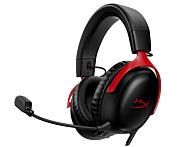 Игровые наушники с микрофоном HyperX Cloud III, (Звук - 7.1), (727A9AA), красная