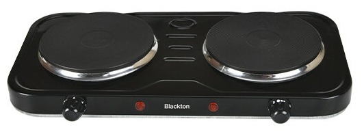 Плитка электрическая BLACKTON BT HP218B (2 конфорки / чугун / дисковый нагреватель / мощность 1000Вт+1000Вт / черный)