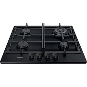 Поверхность газовая Whirlpool TGML 661 NB (Чёрная / 4 конфорки / Чугунные решетки / Электроподжиг / Газ контроль) Чёрный