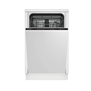 Машина посудомоечная встраиваемая 45 см Indesit DIS 2C28 (12 комплектов / 3 полки / расход воды - 10,5 л / Луч на полу / Aquastop / А)