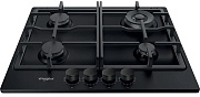 Поверхность газовая Whirlpool TGML 661 NB (Чёрная / 4 конфорки / Чугунные решетки / Электроподжиг / Газ контроль)