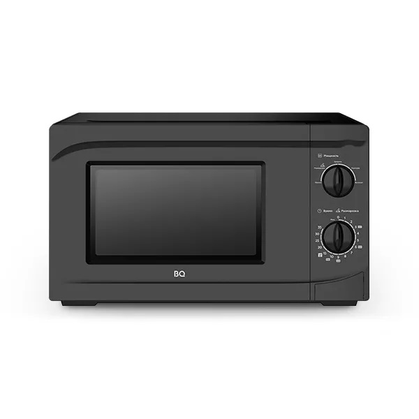 Микроволновая печь BQ MWO 20020SM (20 л, 700 Вт, переключатели поворотный механизм, черный)
