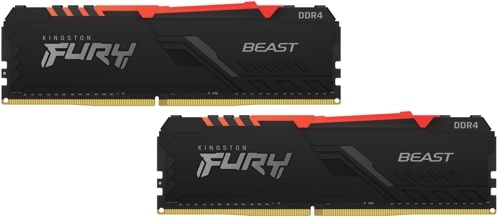 DDR4 64GB 2x32Gb KIT 3200Mhz Kingston FURY Beast Black RGB KF432C16BB2AK2 64