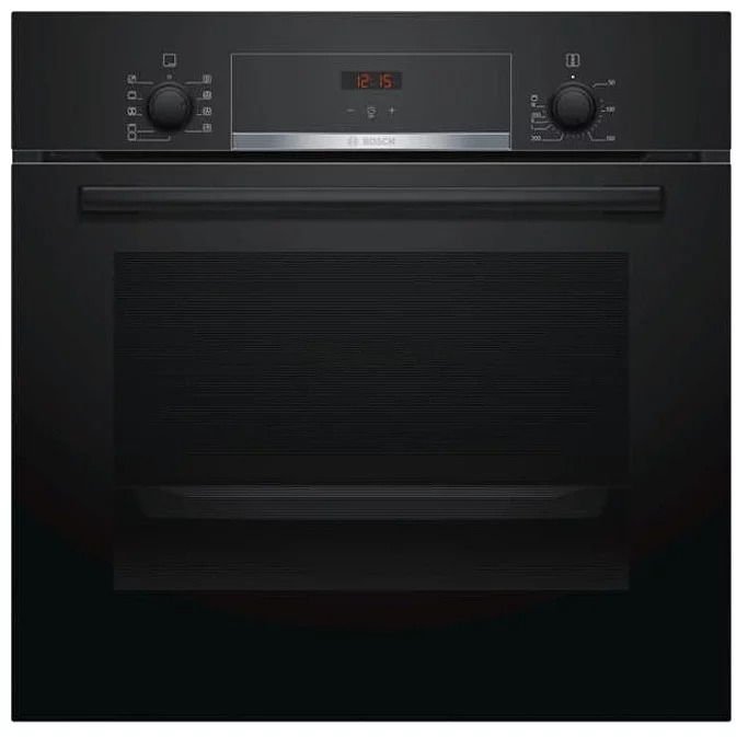 Духовой шкаф Bosch HBA534EB0 (Serie4 / 71 л / до 275 °C / Чёрное стекло / Гриль / съемные направляющие / EcoClean (задняя стенка) / A)