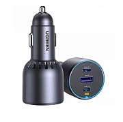 Автомобильное зарядное устройство UGREEN EC703 (35024) (2USB-C PD+USB-A QC/75W) серый