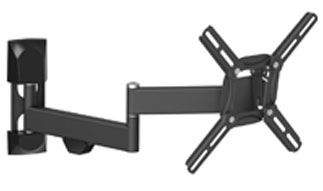 Кронштейн для ТВ BARKAN AL240 чёрный, для 13"-43", наклон 15°, поворот 180°, нагрузка до 25 кг, расстояние до стены 59-445 мм